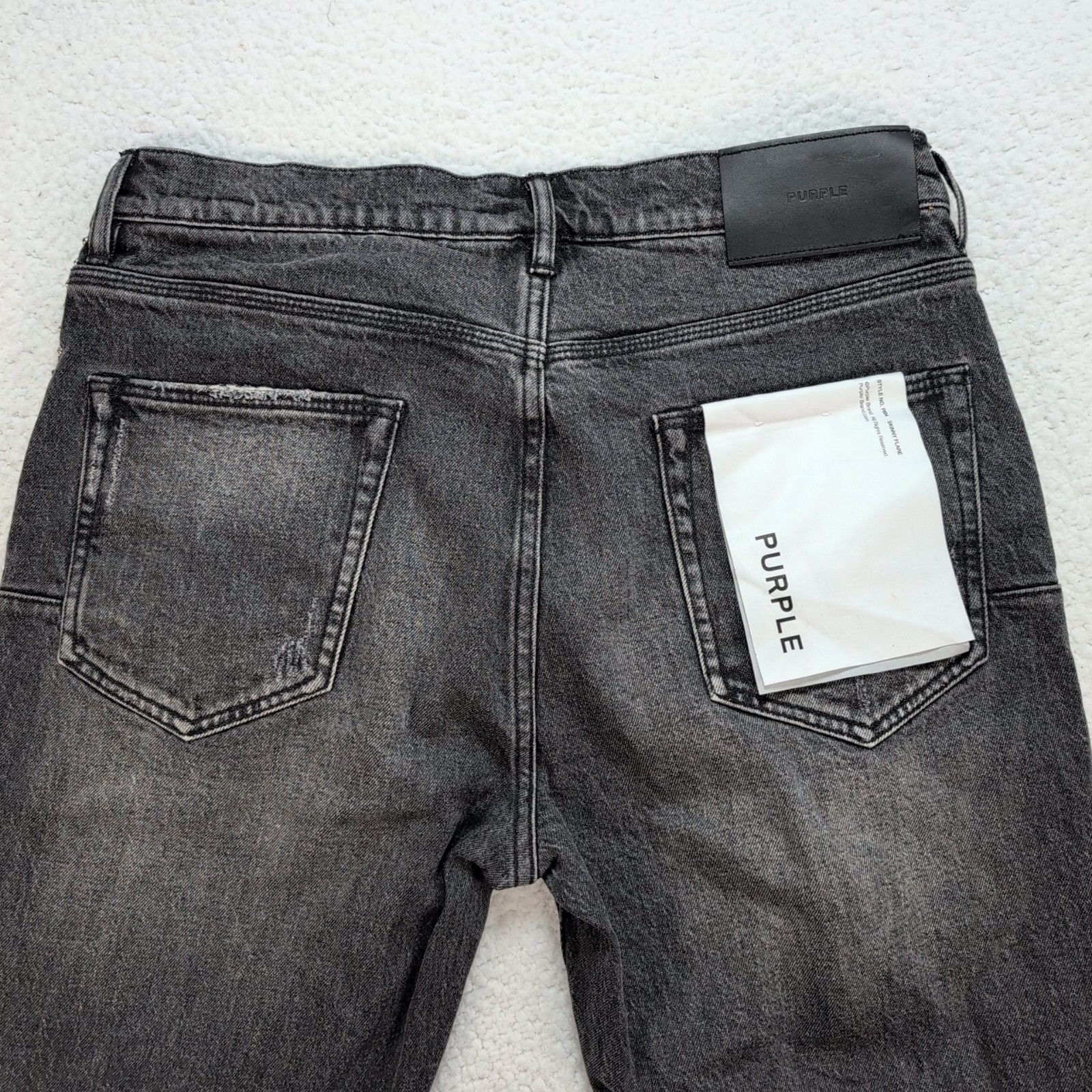 Purple Brand P004 Jeans Mens 36×34 Black Studded Distressed Rockstar