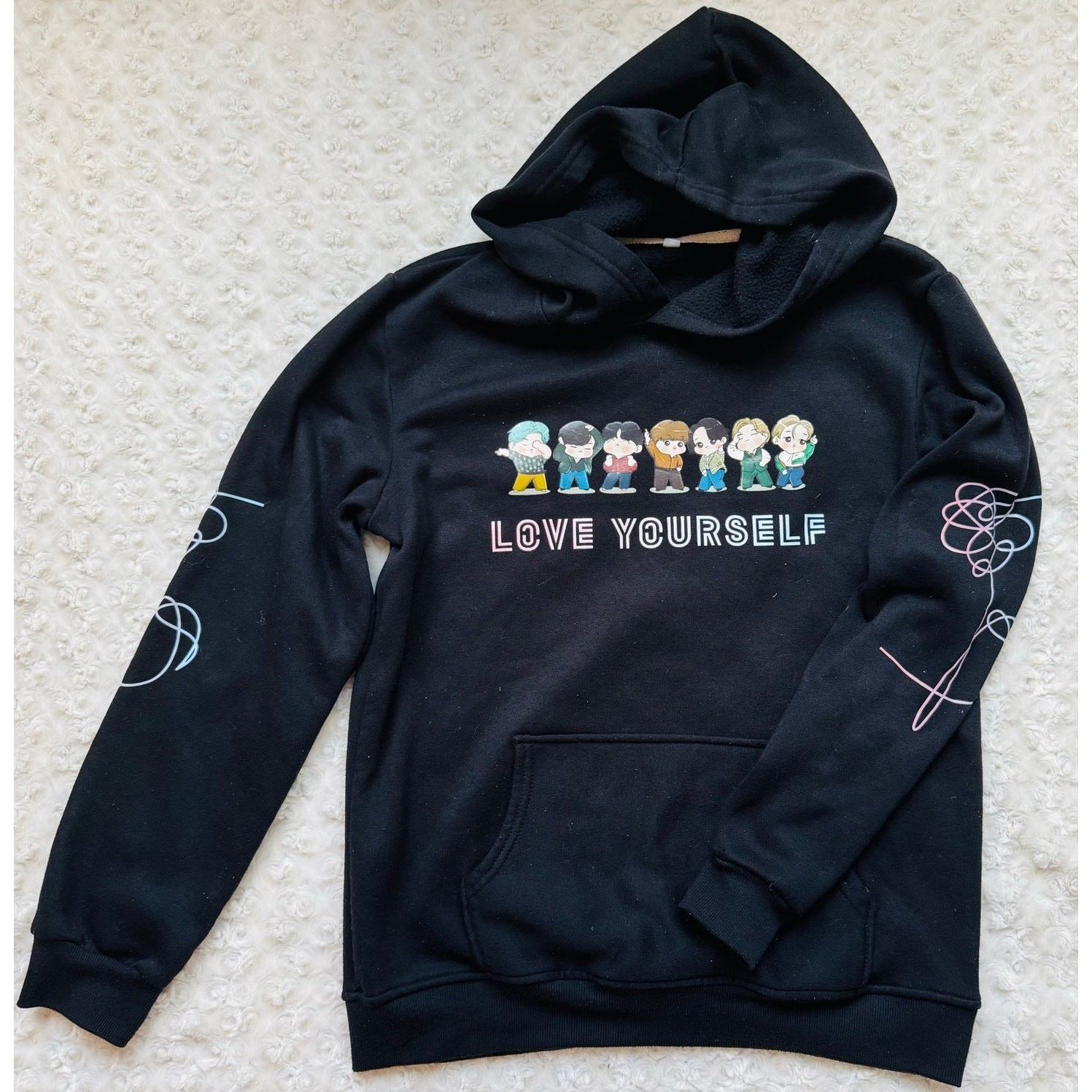 BTS Jimin Black Jung Kook 1997 Tear Love Yourself Tout Hoodie K Pop Medium
