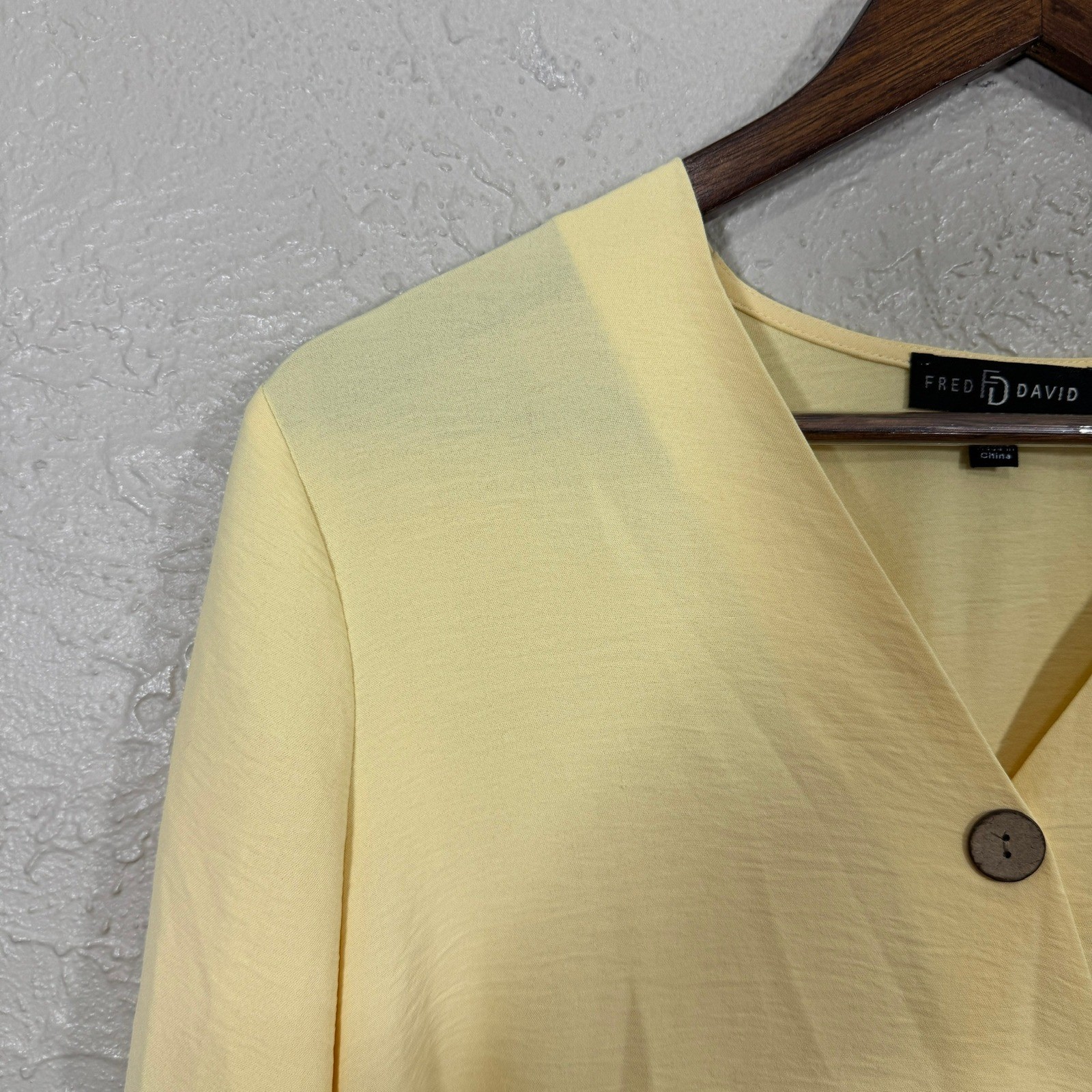 Butter Yellow Blouse Medium Gauzy High Low Old Money Quiet Luxury Coastal Preppy