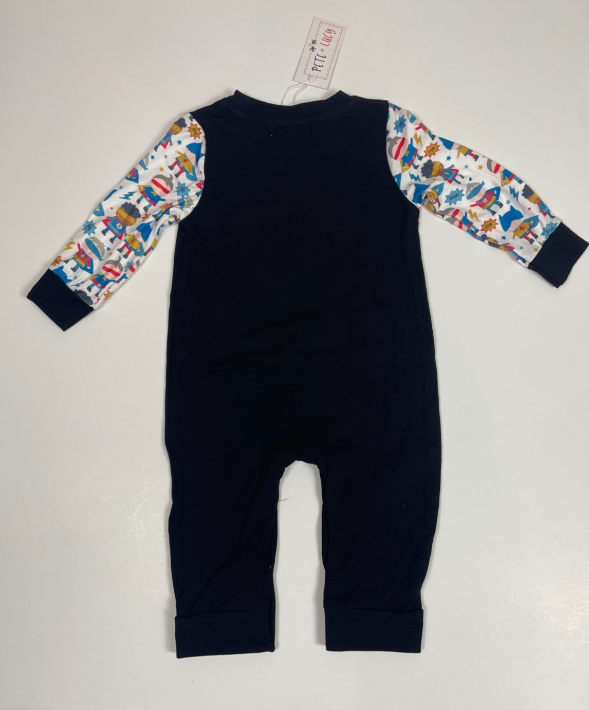 NEW Pete + Lucy Baby Boys Super Power One Piece Outfit Size 9-12 Months