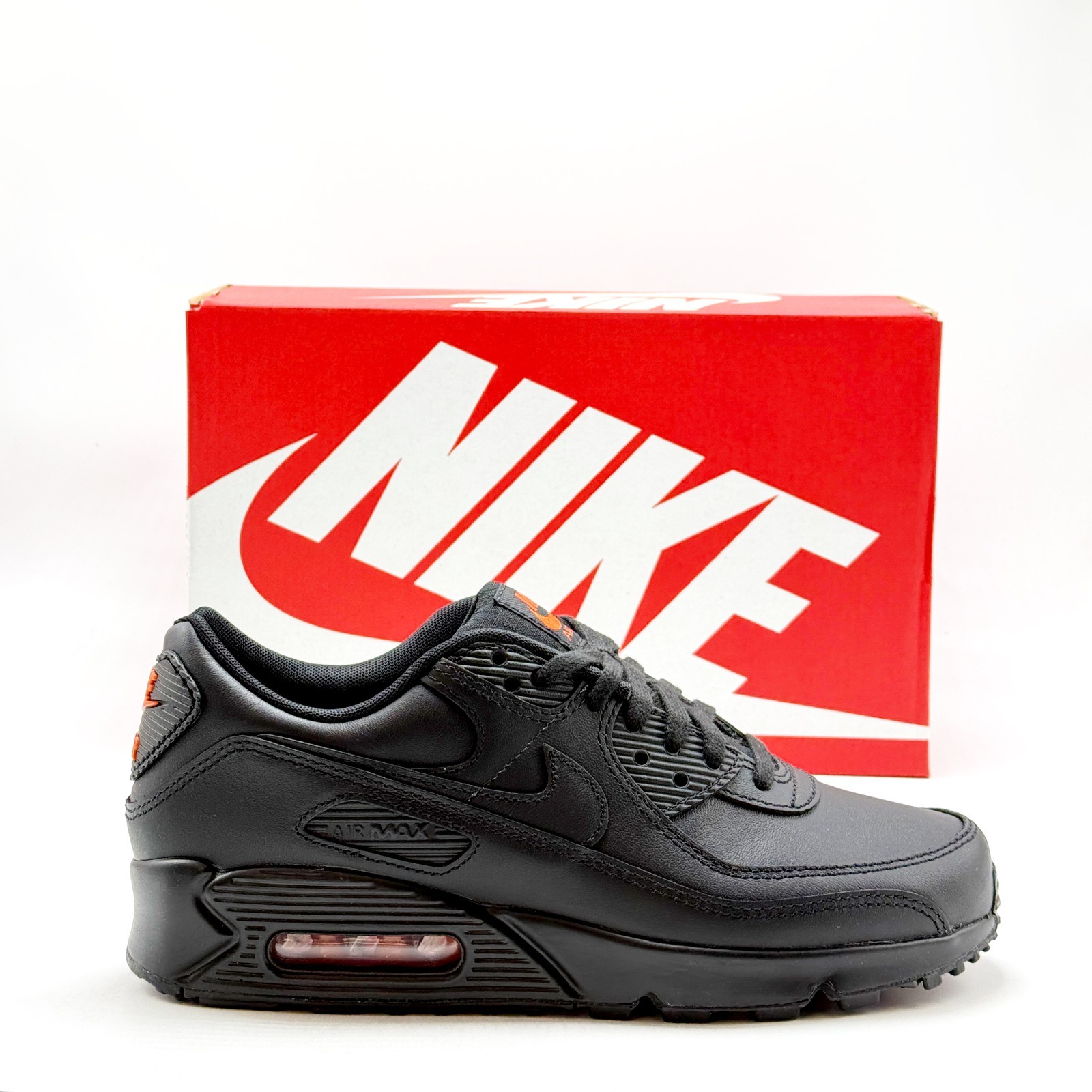 *NEW* MEN Nike Air Max 90 Black / Safety Orange (IF5446 002) 👍