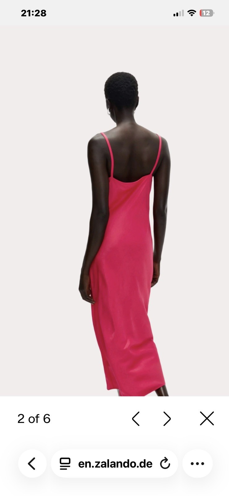 Satin Cowl Neck Midaxi Slip Dress Colour: RASPBERRY