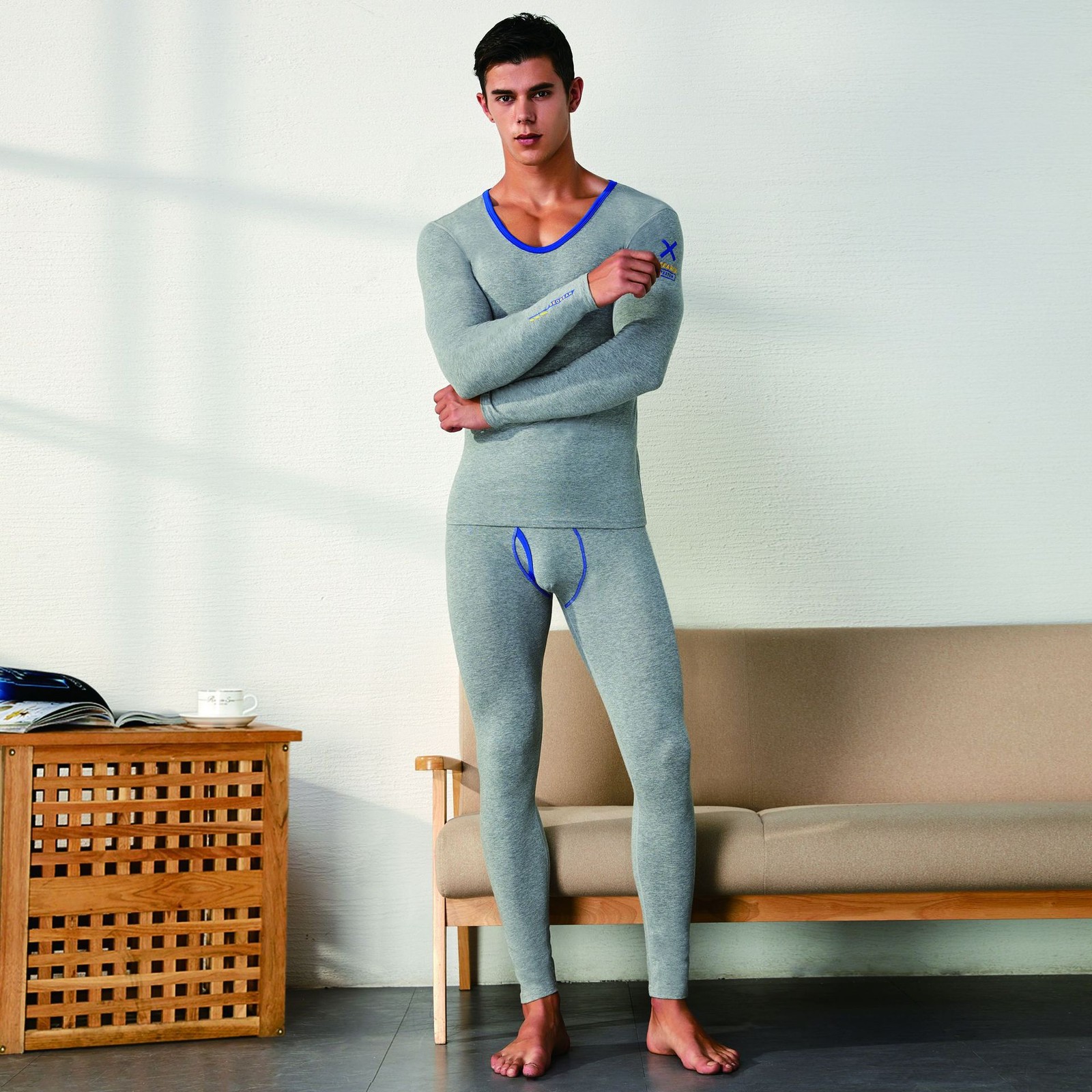 Men’s Thin Thermal Long Johns Set -Base Layer Underwear Pants, Casual Wear