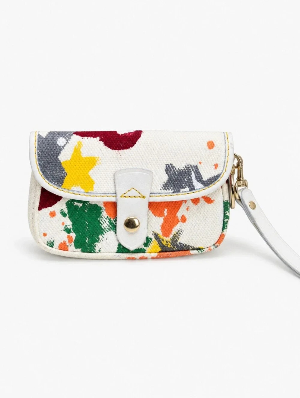Dooney And Bourke Paint-Splatter Canvas Wristlet – Multicolor