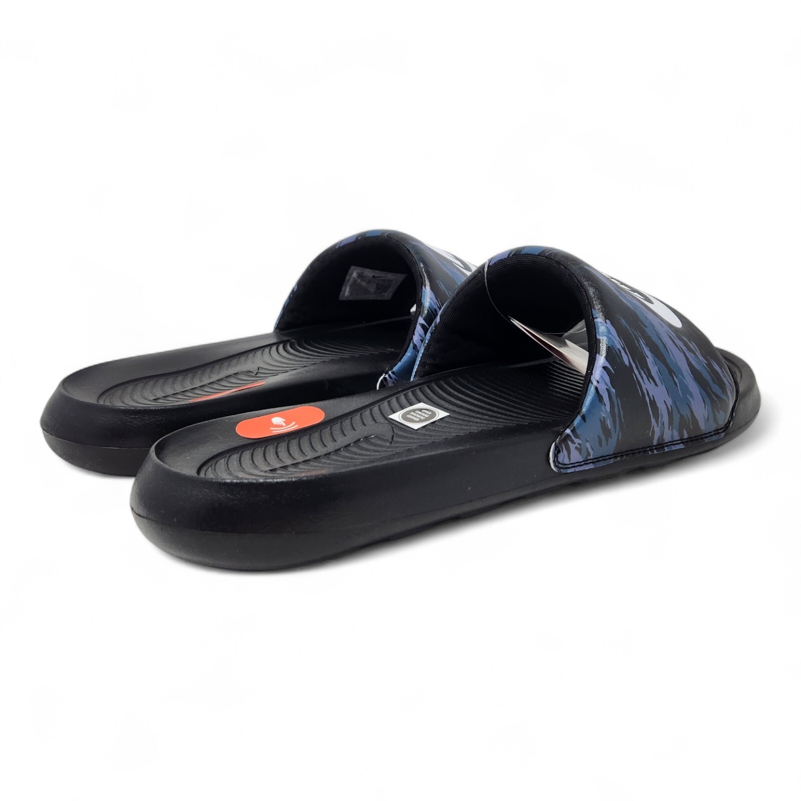 Nike Victori One Athletic Slides Men’s Sizes Black Pure Platinum Off Noir Camo
