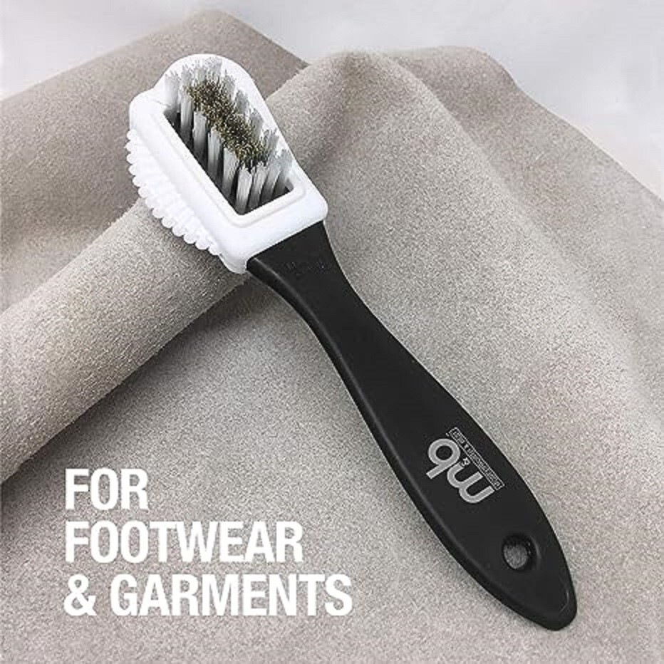 Moneysworth & Best Deluxe Suede Brush removes dirt, refresh the nap on suede