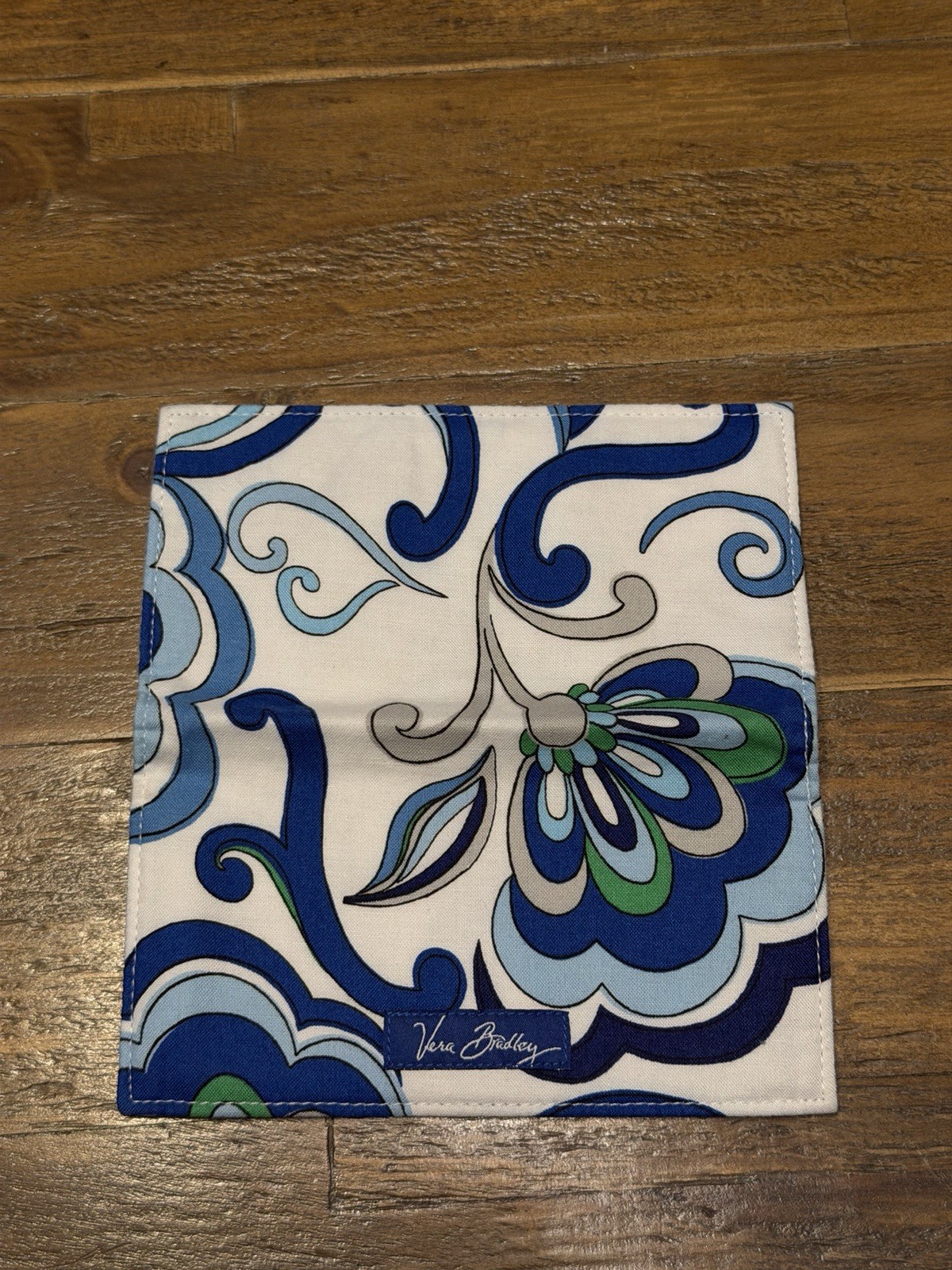Vera Bradley Mediterranean Blue And White Checkbook Holder