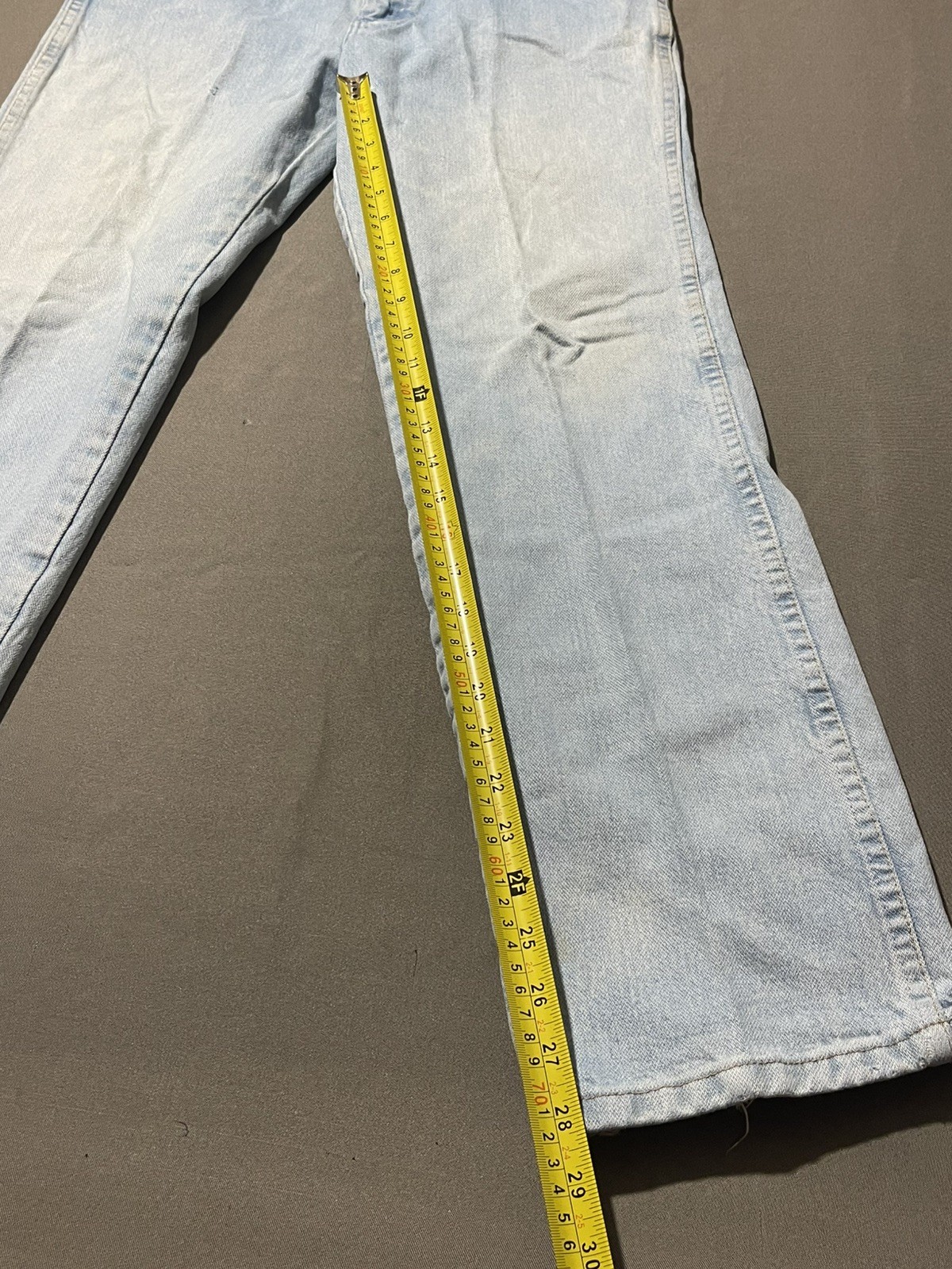 Wrangler 936GBH Cowboy Cut Jeans Mens 34×32 Blue Light Wash Slim Tapered Denim