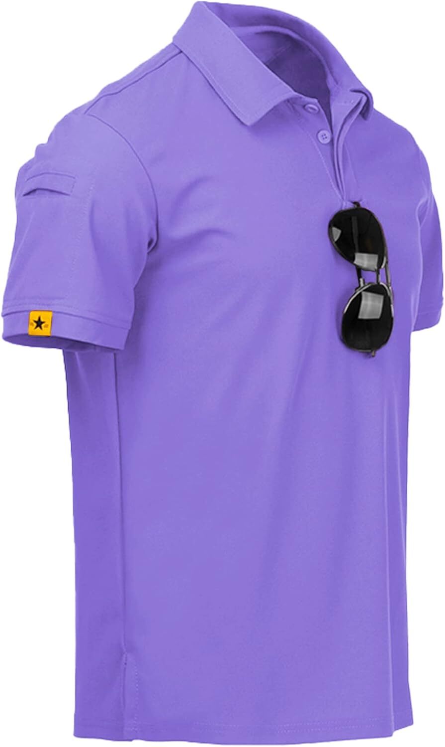 Performance Short Sleeve Polo Shirt for Men Athletic Golf Casual Lightweight