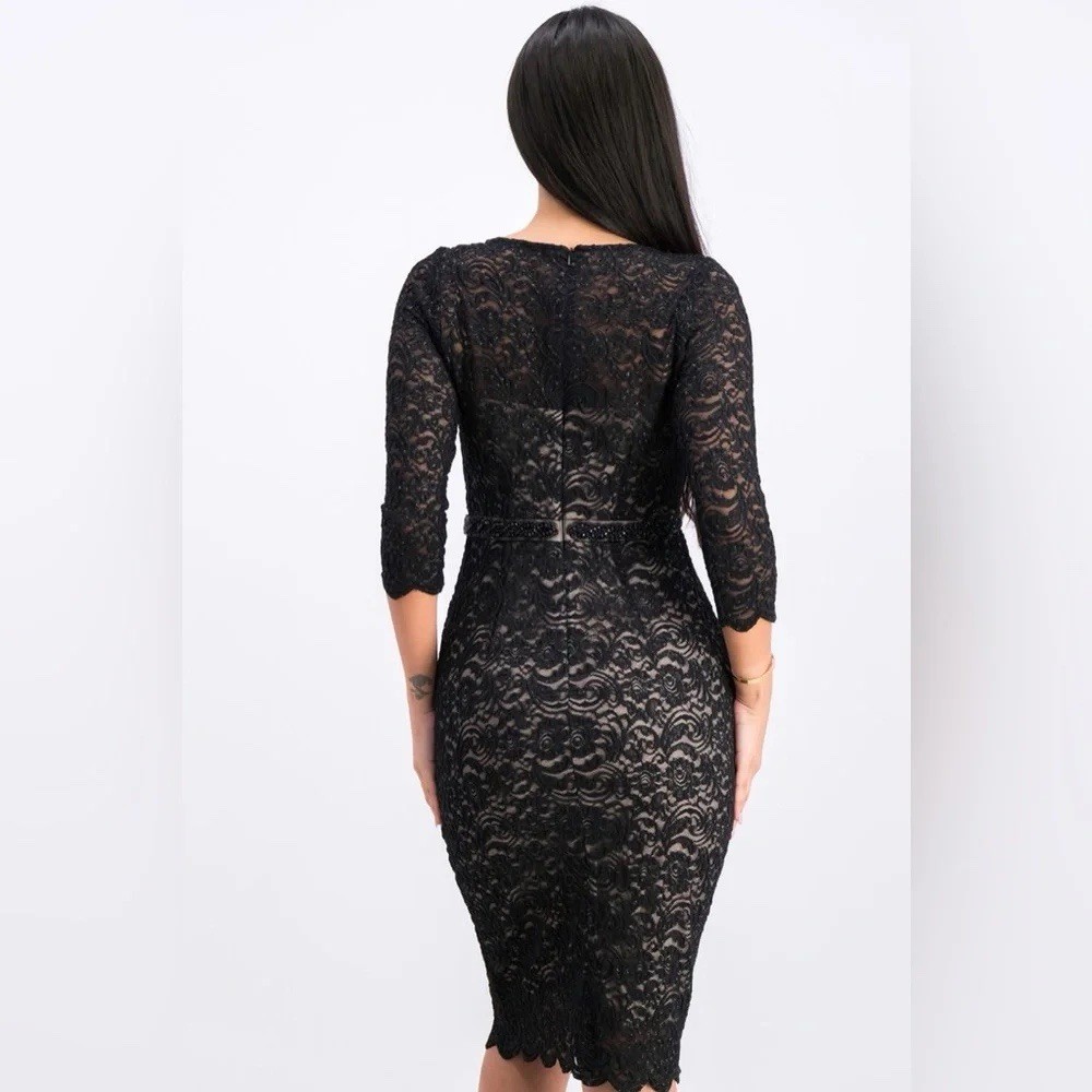 Alex Evenings Elegant Beaded Lace Evening Dress 18W Gala Mother of Bride Glam