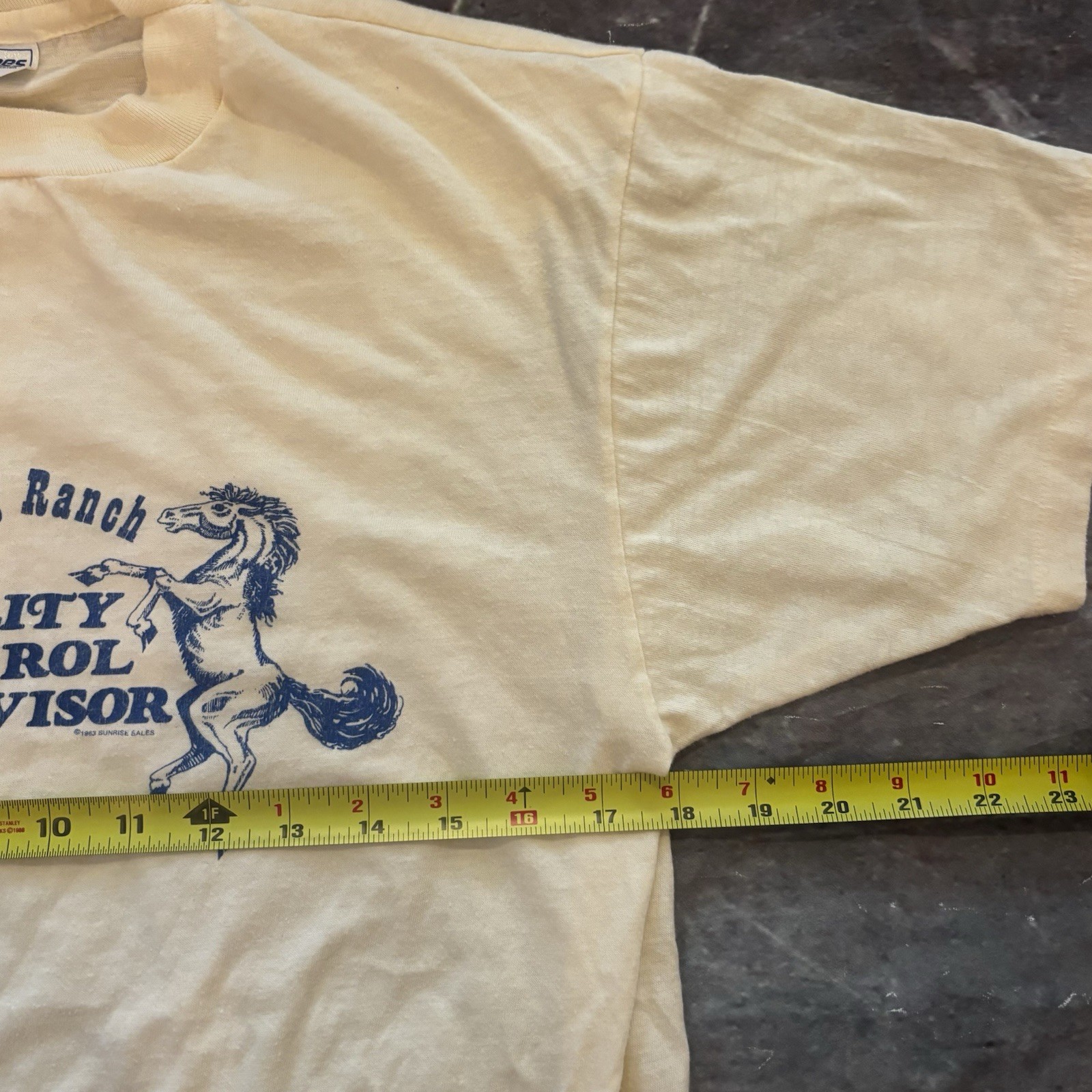 RARE Vintage 1983 Mustang Ranch Brothel Quality Control Supervisor T-Shirt Large