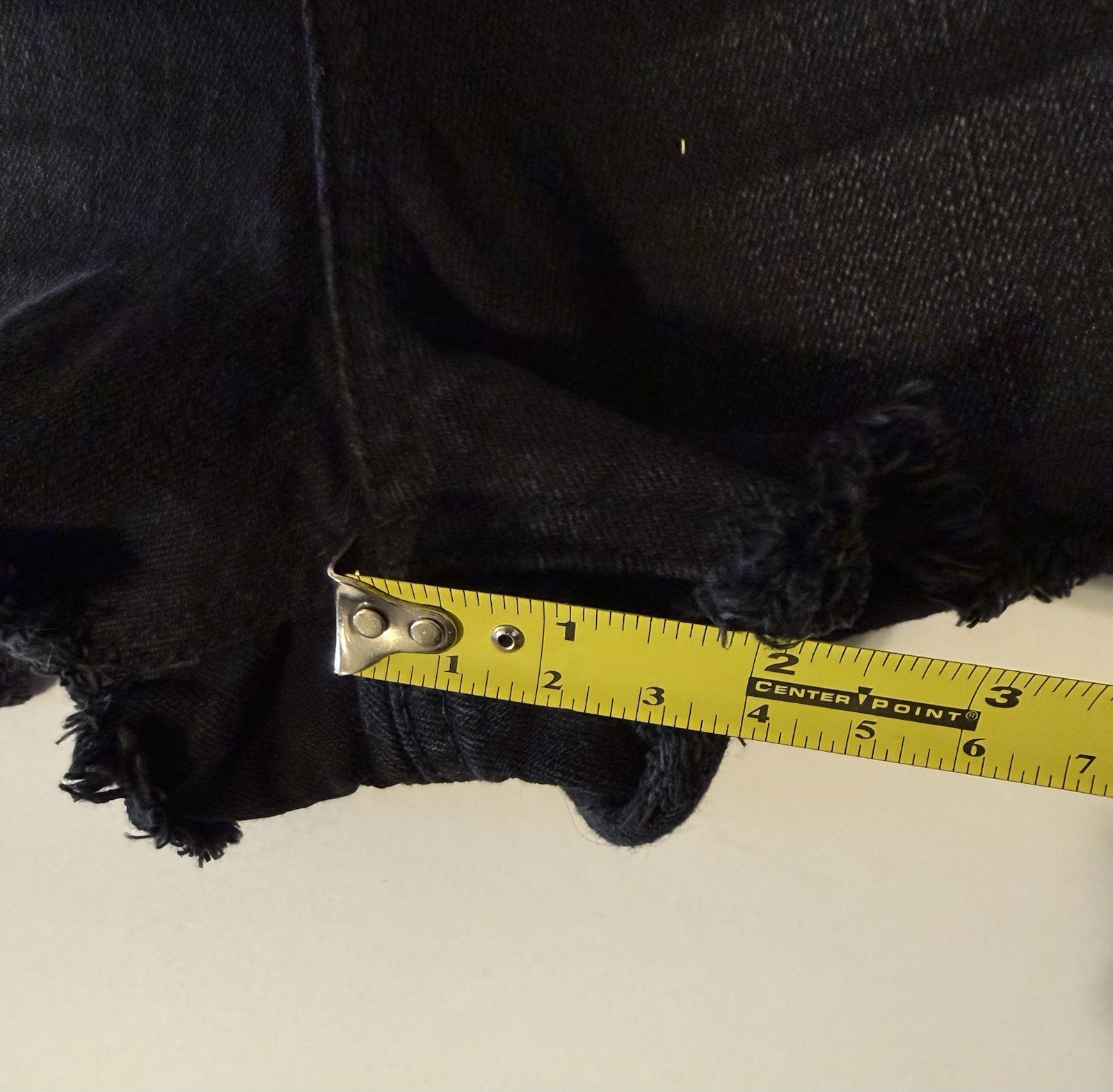 Vintage No Boundaries Women’s Black Denim Shorts Lace Side Trim Size 11 Y2K