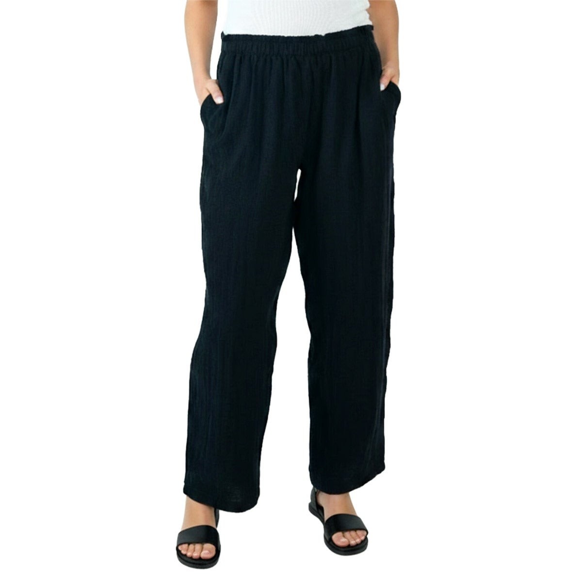 Coldwater Creek Women’s Cotton Gauze Pull-On Pant