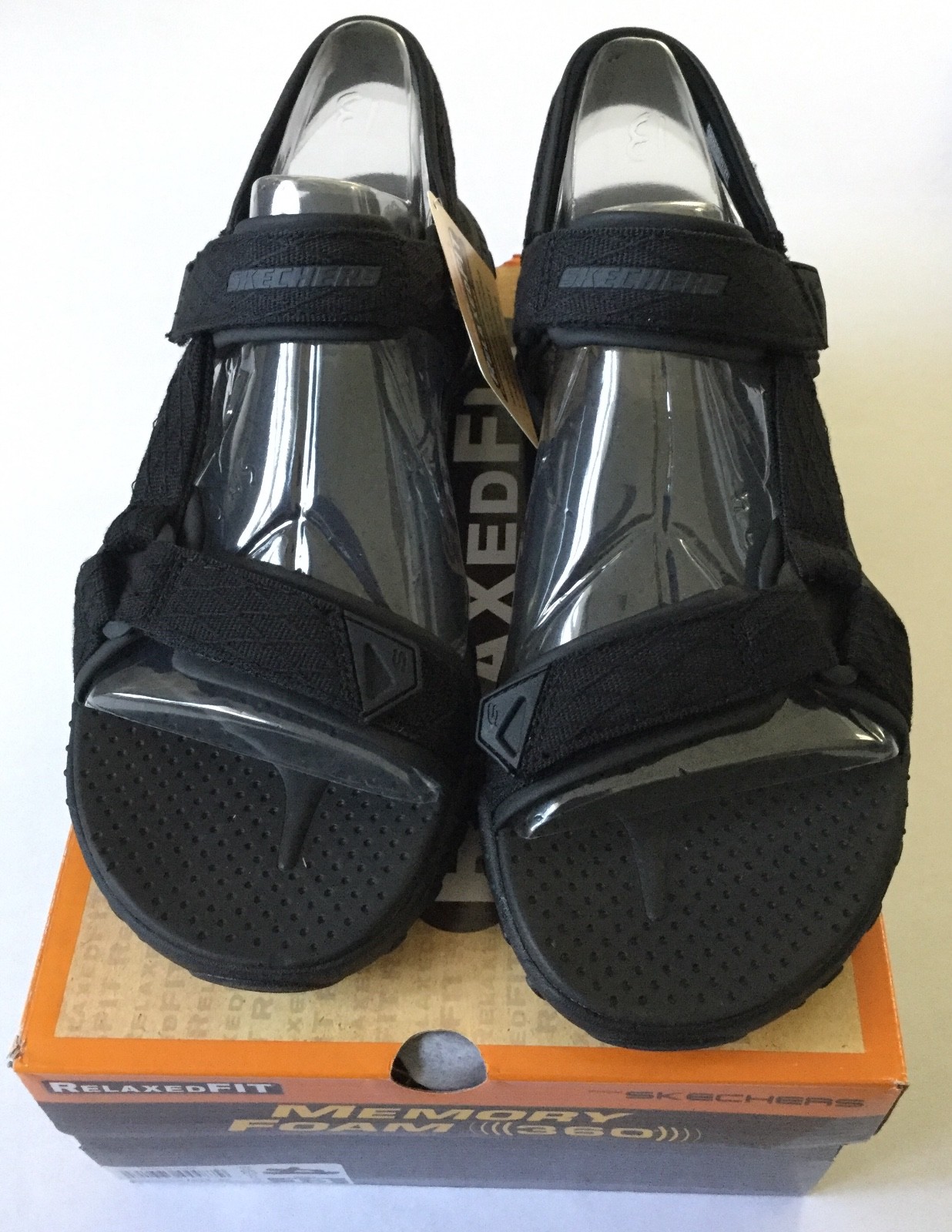 Skechers Men’s Reggae Tulo Sandals 65524 BLK Black Size 12