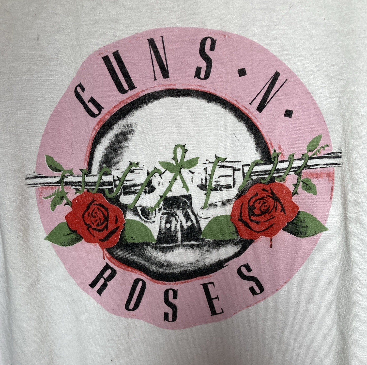 Guns N’ Roses White Short Sleeve Graphic T-Shirt Sz Women’s Medium HAODUOYI