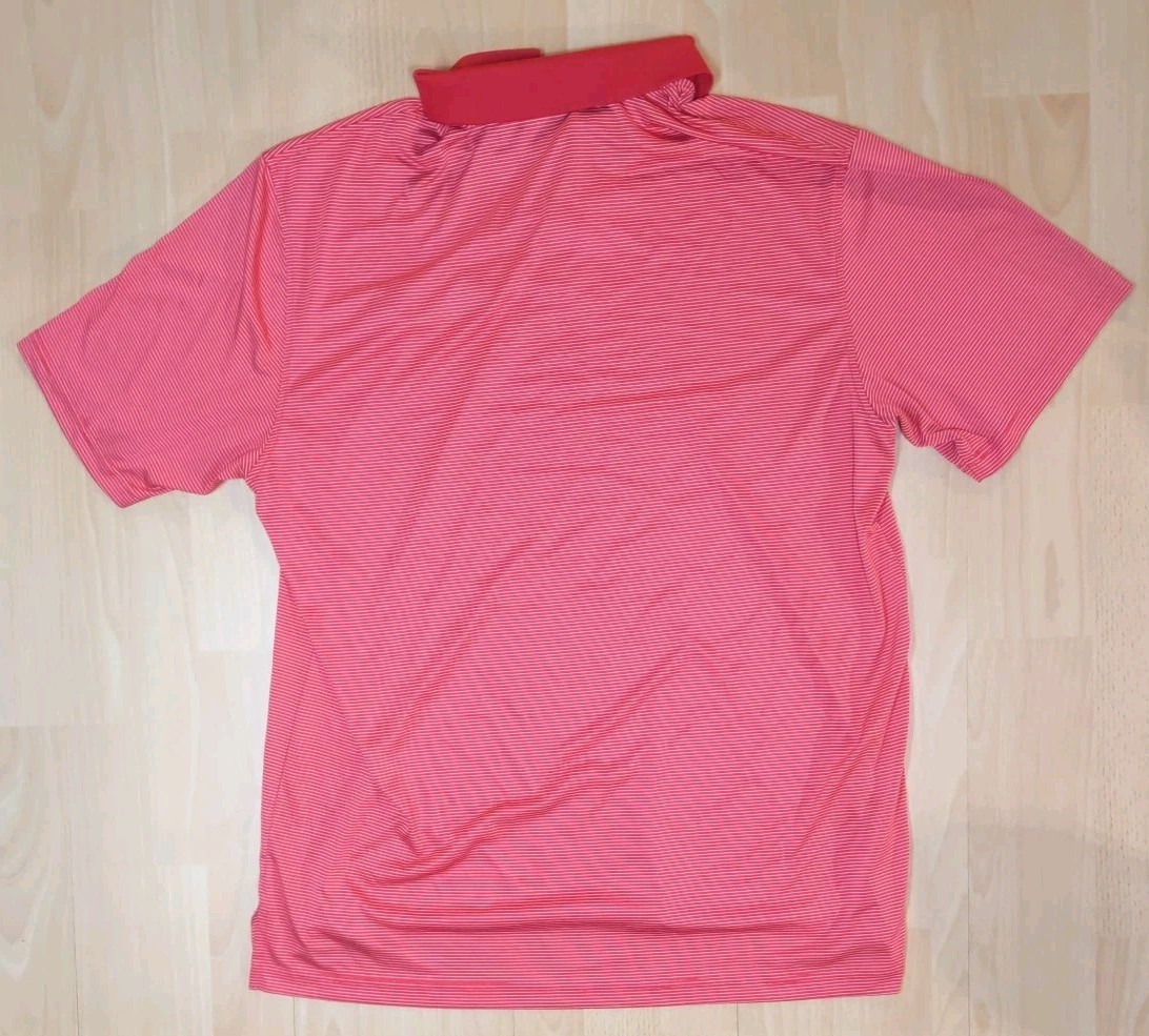 Budweiser Level Wear Polo Shirt Men’s Size XL Red Stripe Embroidered Golf Active
