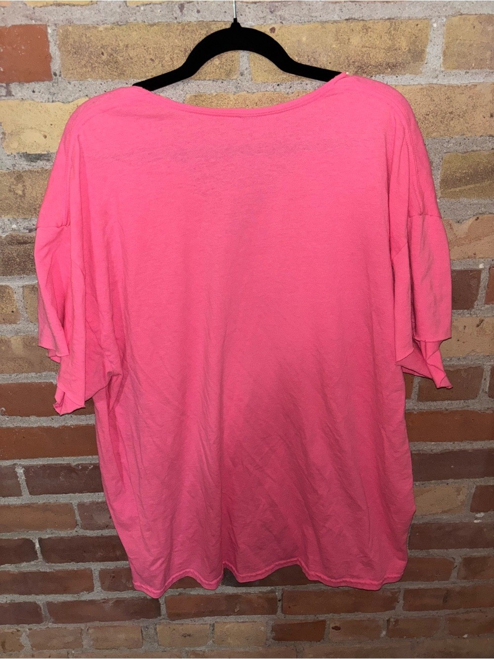 Vintage 1975 The Rolling Stones Pink V-Neck Graphic Women’s Top
