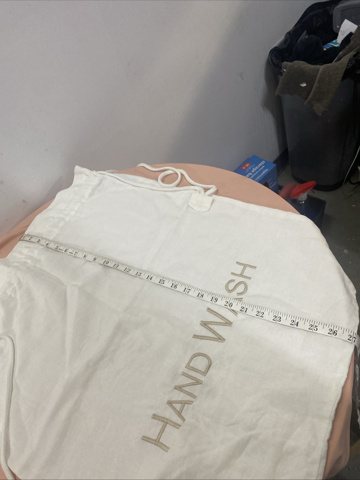 Large “Hand Wash” Cotton Laundry Bag 21.5”X 27” drawstring
