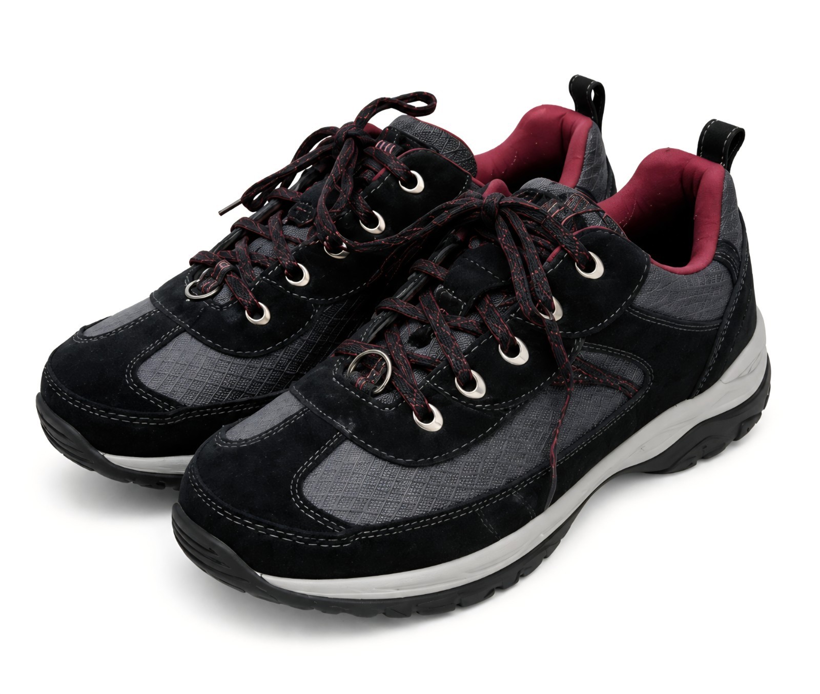 L.L. Bean Black and Grey Hiking Shoes with Rugged Sole Size 8.5M
