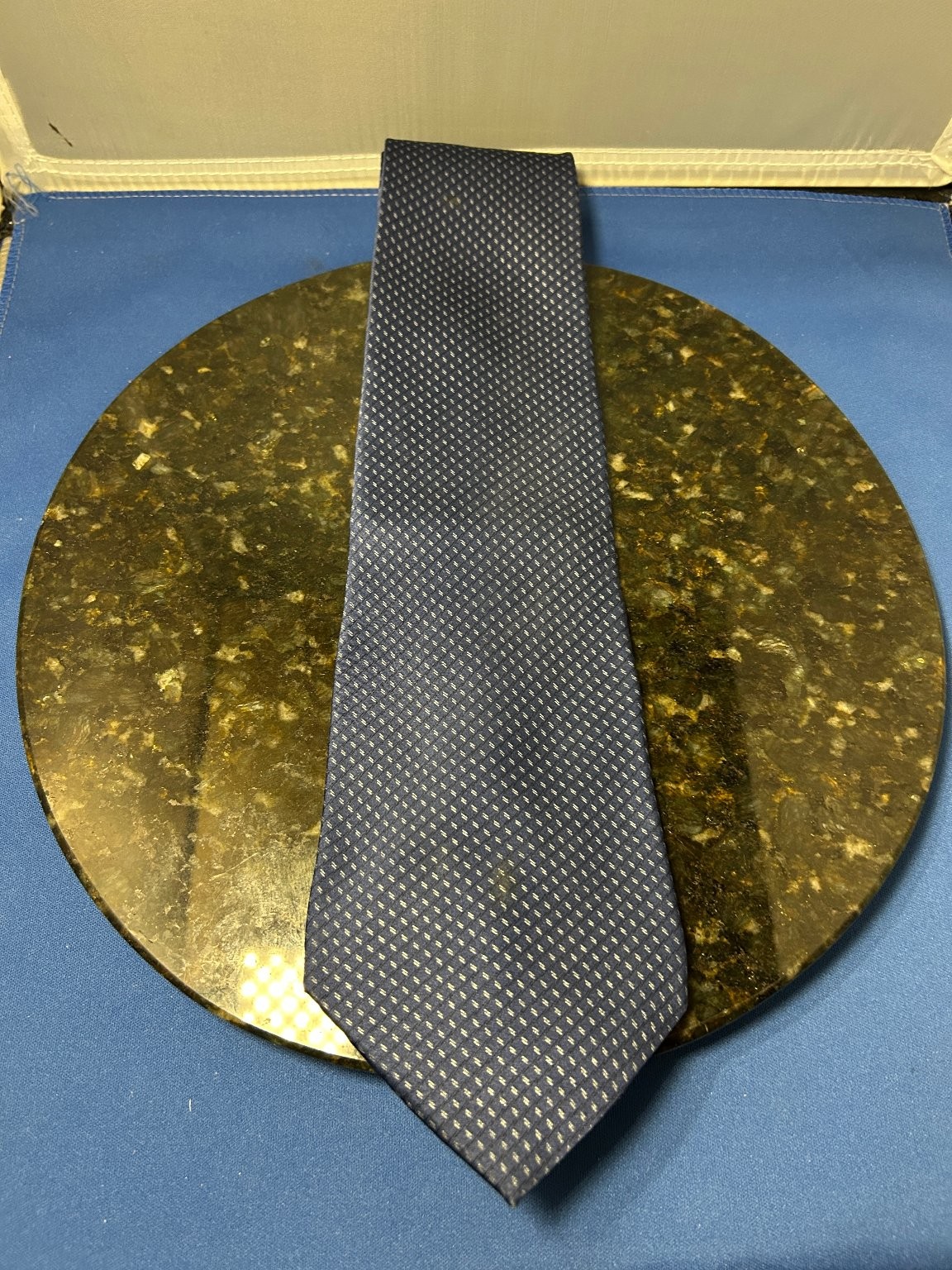 RBM Men’s Classic Navy Blue Silk Tie 57-60″ Subtle Pattern