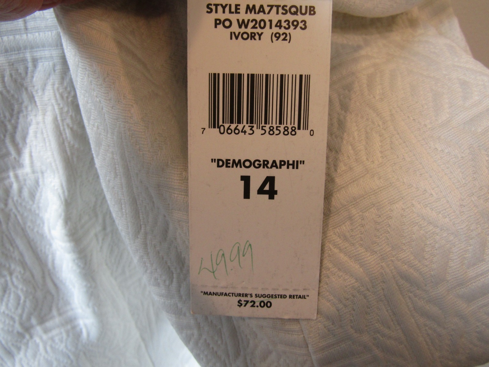 Norton McNaughton White “Demographi” Women’s Zip Jacket Size 14 NWT