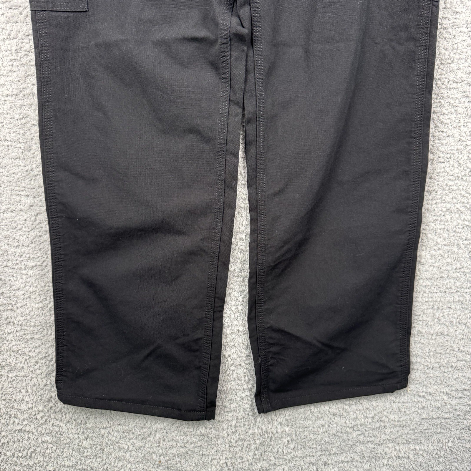 Carhartt Mens Black Utility Work Pants Loose Fit Canvas 35×34 BN0151-M NEW