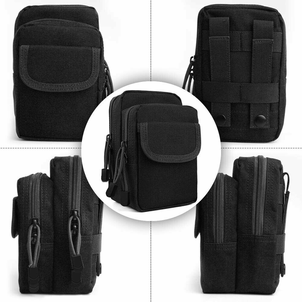 Men Military Tactical Molle Pouch Outdoor Sports Belt Waist Pack Bag for Camping