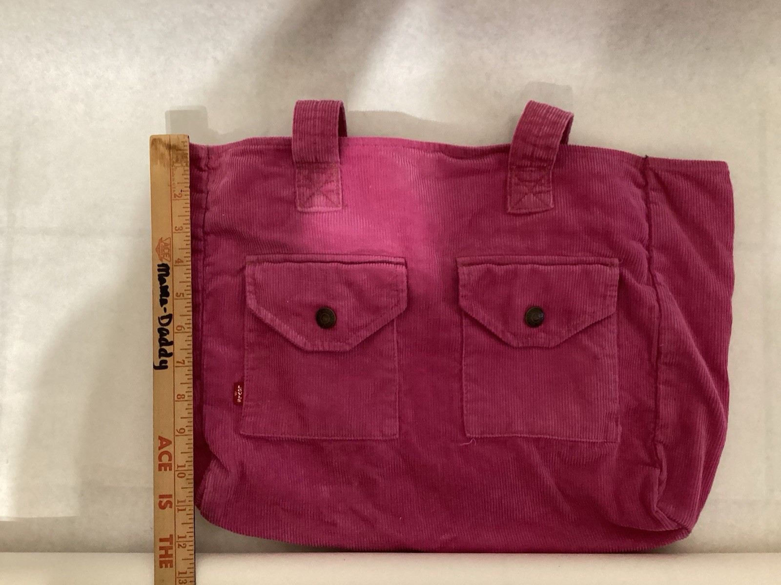 Levi Corduroy Tote Bag Pink