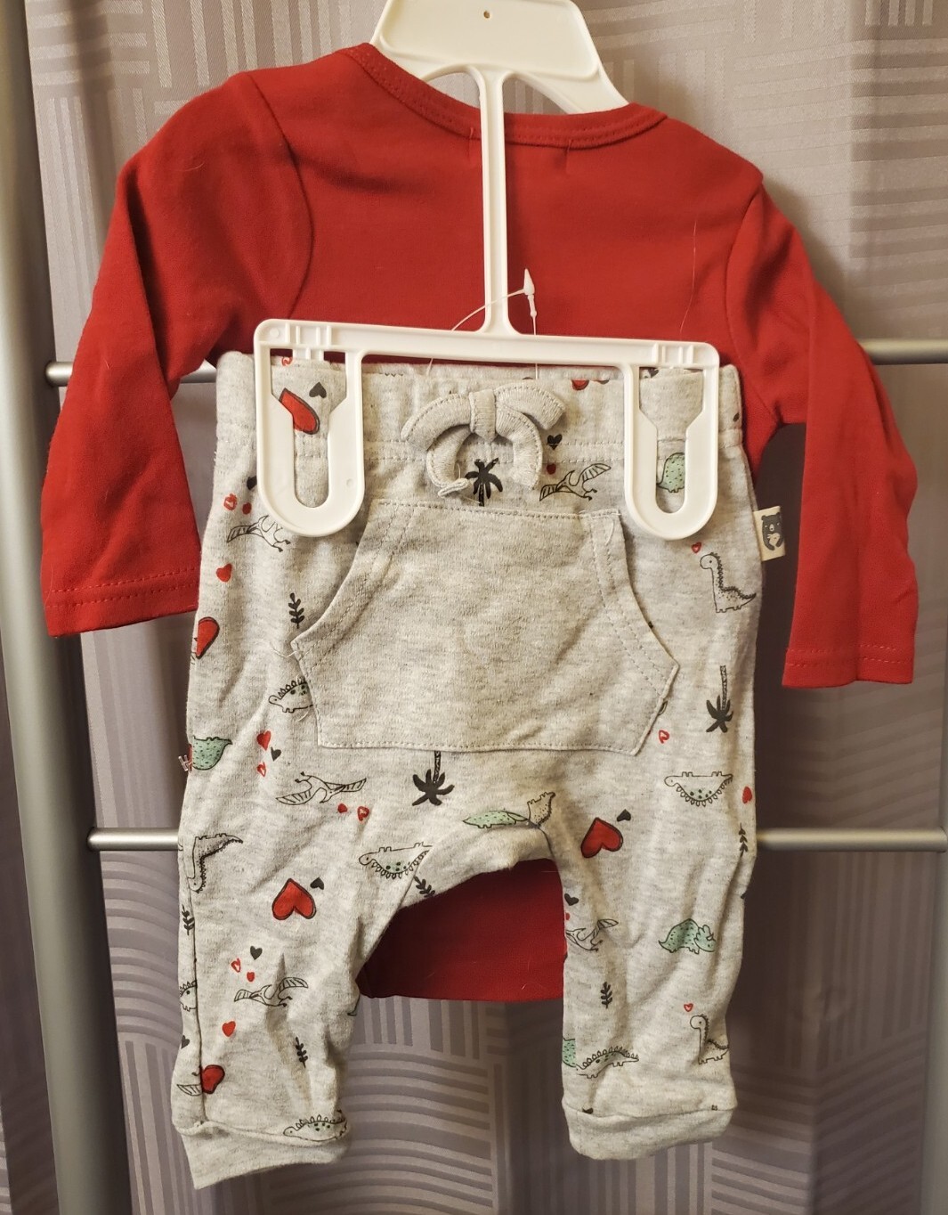 Unisex 3-6 Months My First Valentines’s 2pc Set NEW NWT Bodysuit Pants Organic