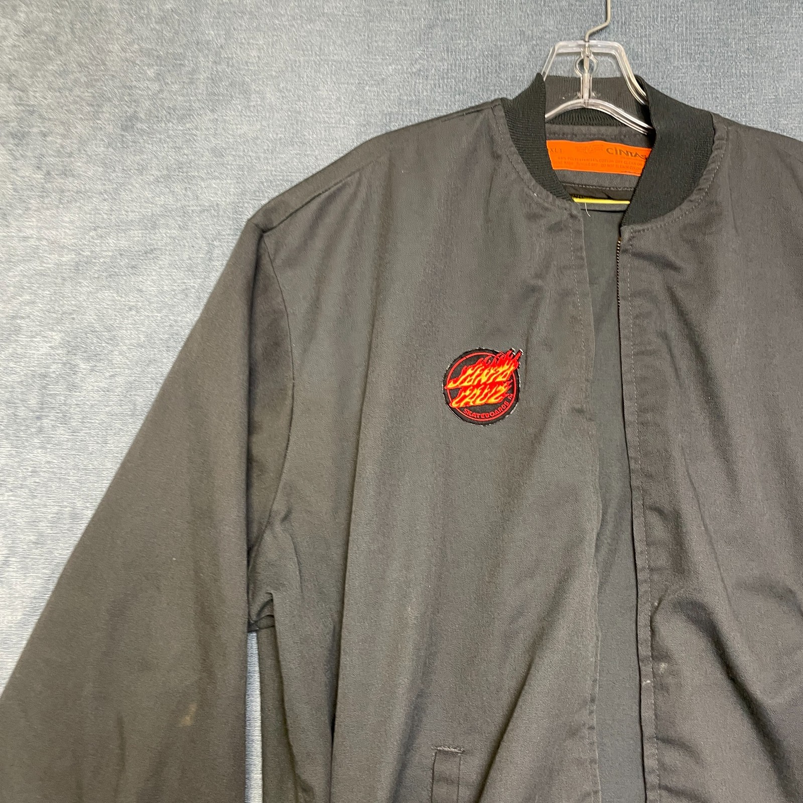 Cintas Skateboards Bomber Jacket Mens 4XLT Black Pockets Streetwear Full Zip