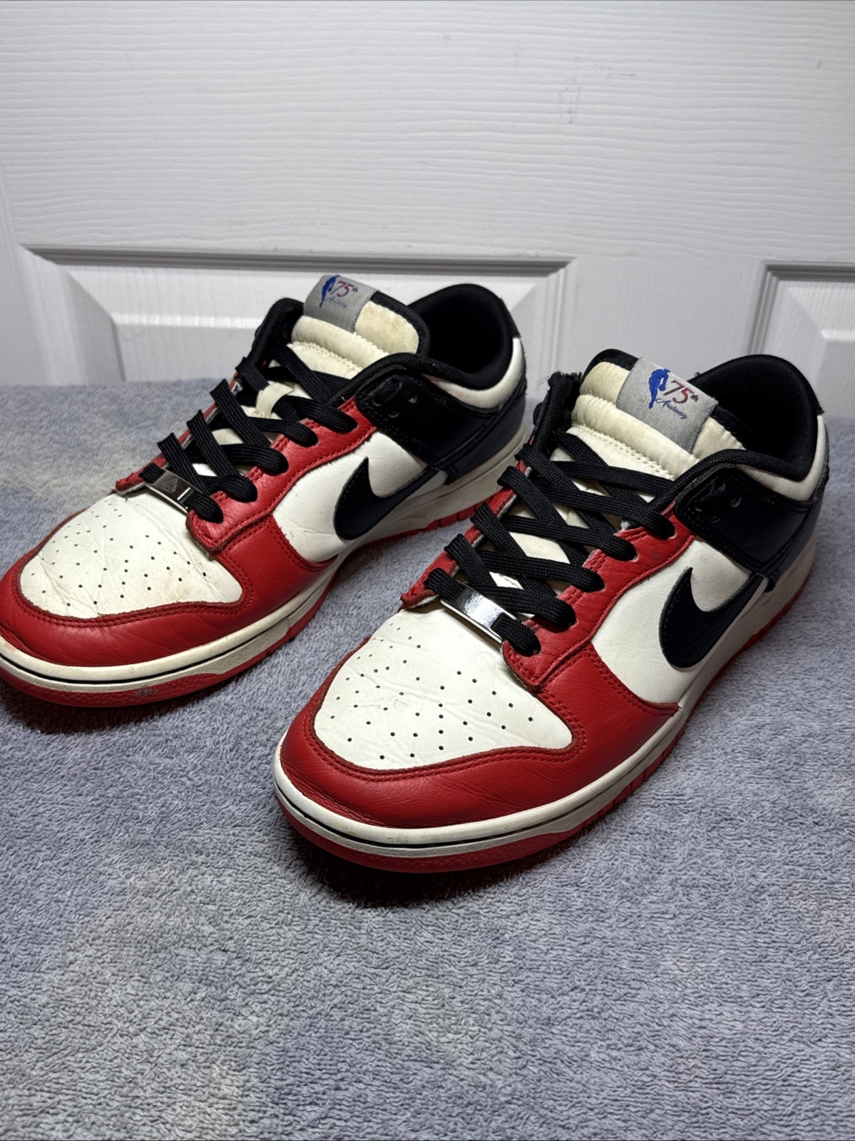 Nike Dunk Low EMB NBA 75th Anniversary Chicago DD3363-100 Size 9.5 Men’s