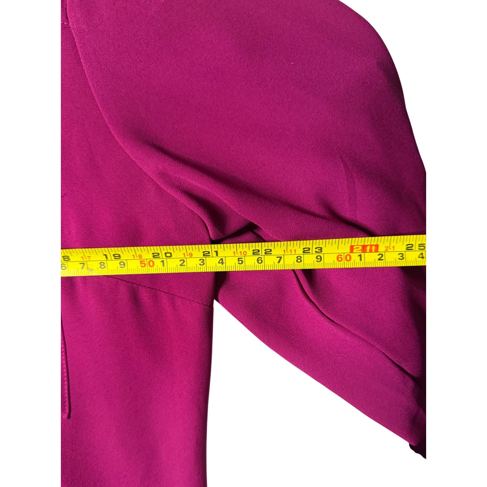 Express Magenta Pink Portofino Roll Tab Sleeve Button Down Blouse Large L