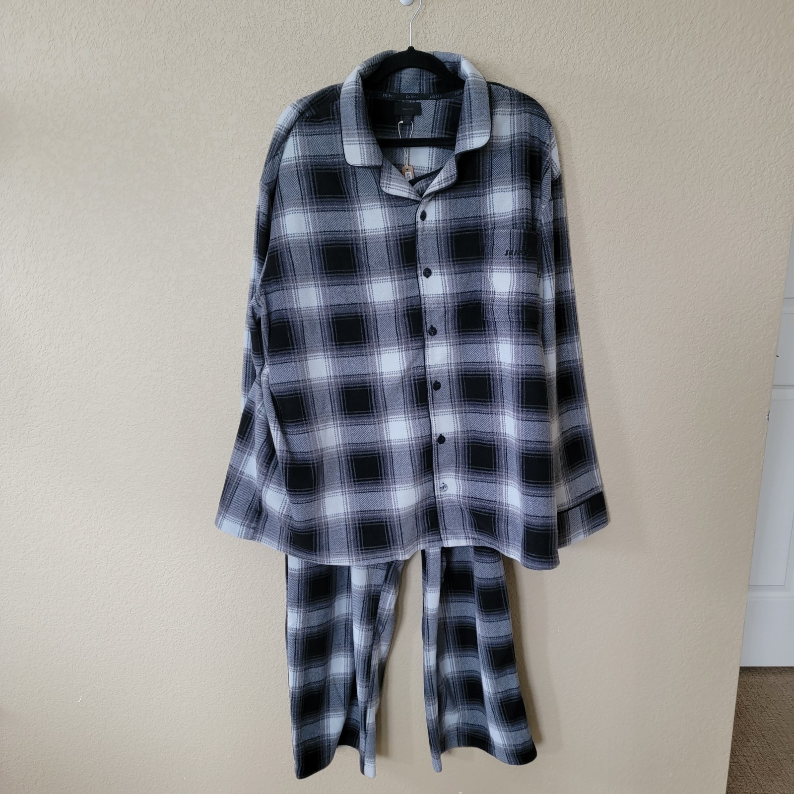 New SKIMS Fleece Plaid Sleep Set, Size 2X