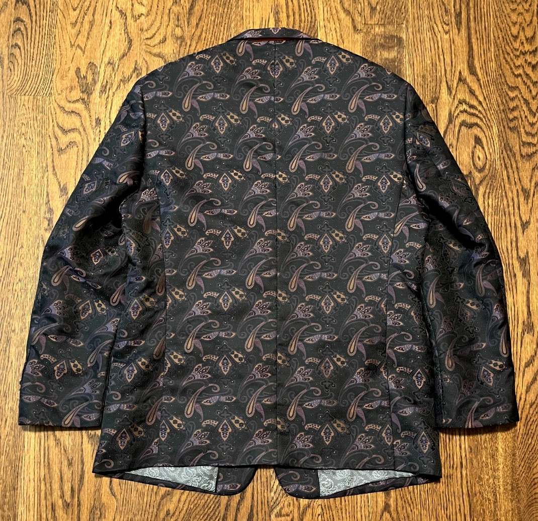 Tallia Blazer Jacket 46R Macys Paisley Sport Coat EUC