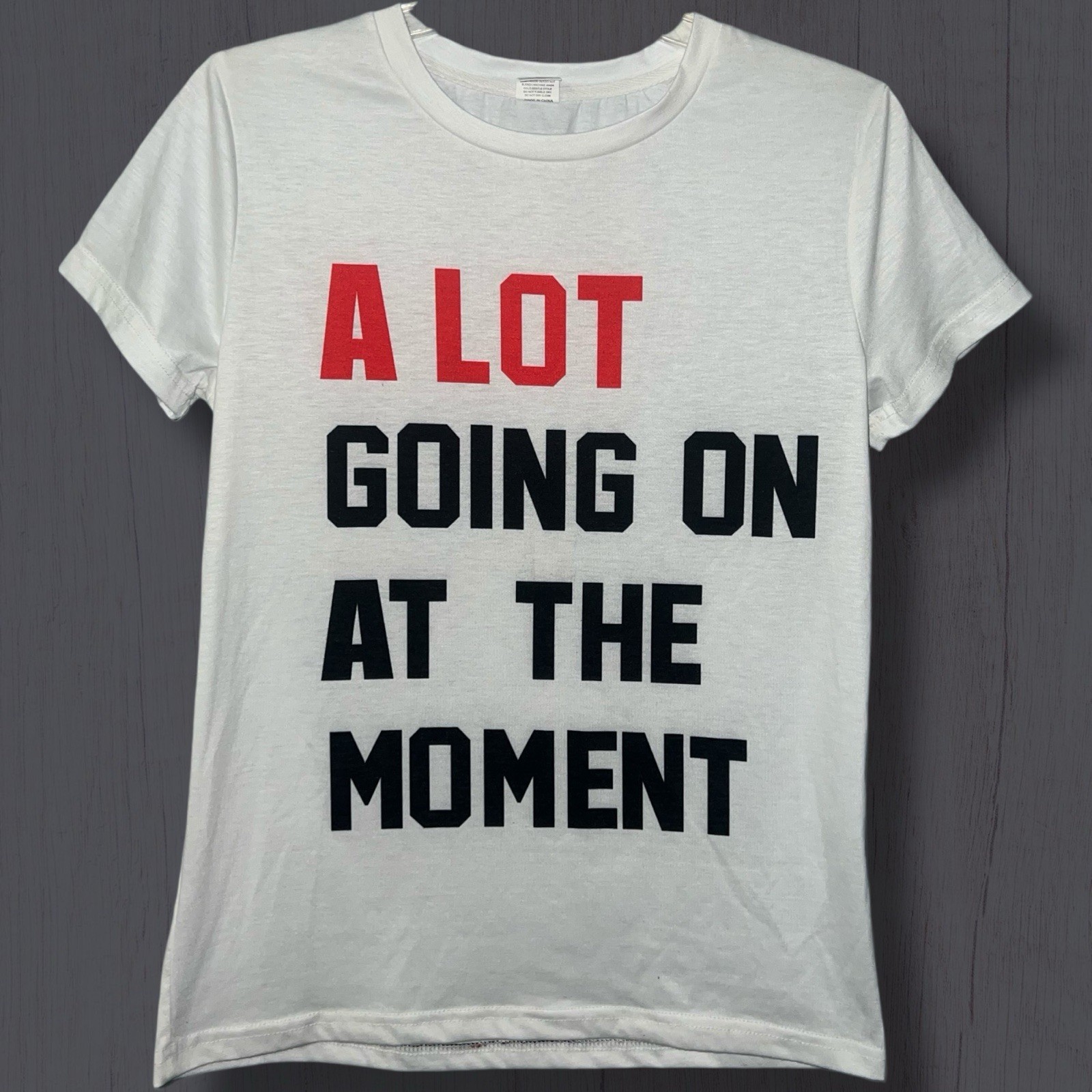 T Swift Inspired “A Lot Going On At The Moment” White Short Sleeve T-Shirt