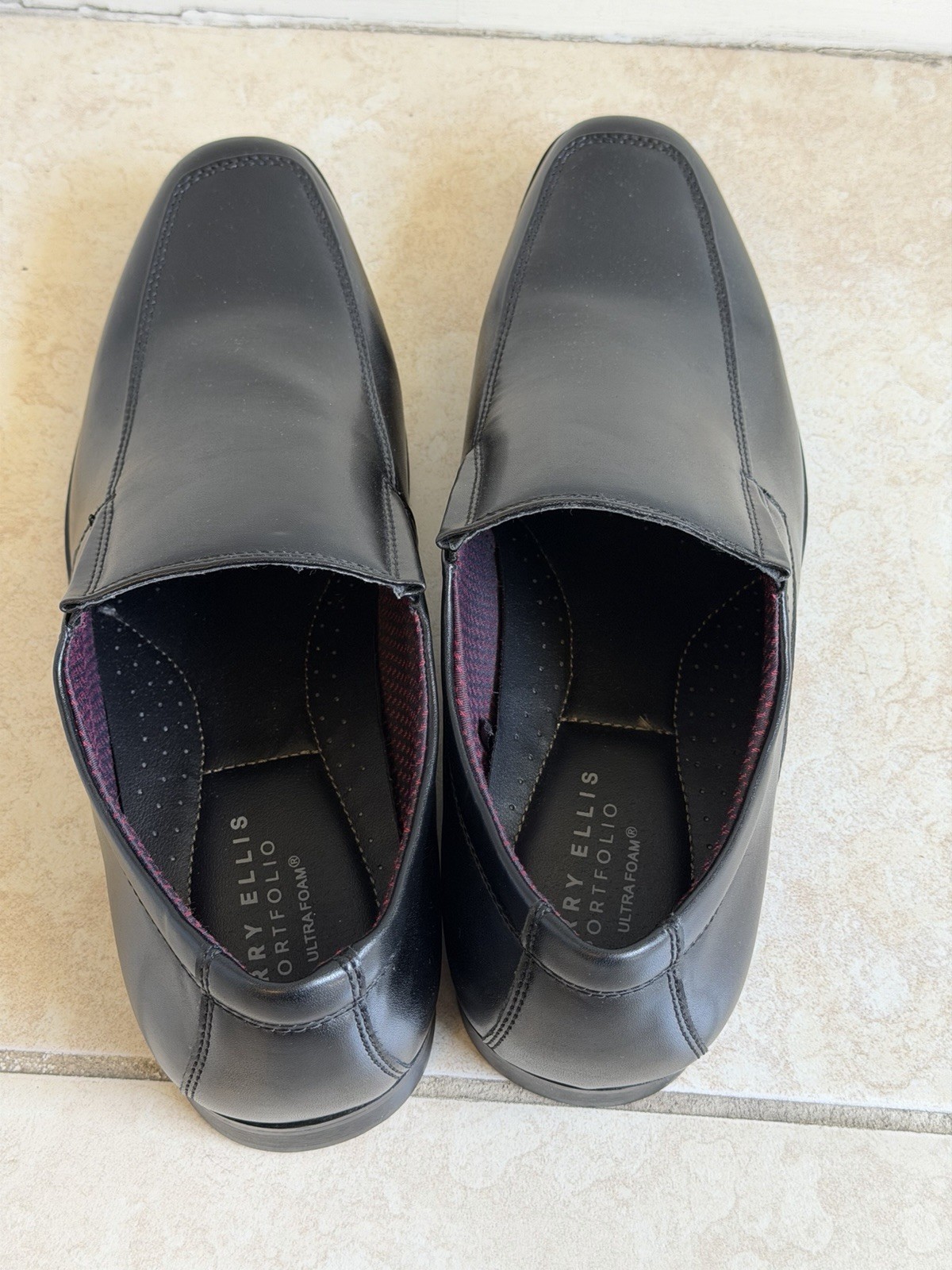 Perry Ellis Portfolio Ultra Foam Pablo-4 Loafer Shoes Black Mens Size 11.5 M