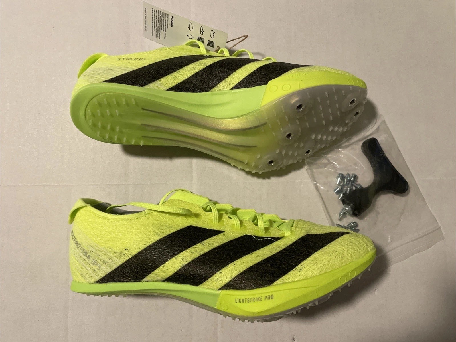 NWT adidas Prime SP3 Strung Men’s Size 6 Track Shoes + Spikes + Tool IH5800