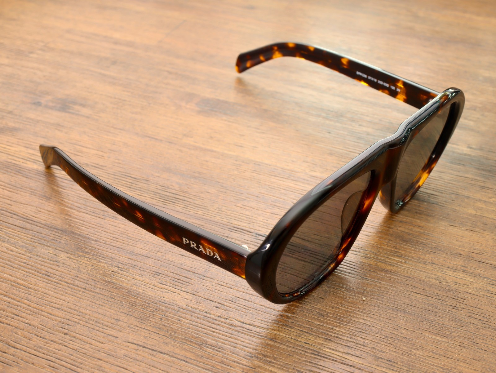 Prada PR C05 57mm Aviator Sunglasses in Tortoise and Gray Lens