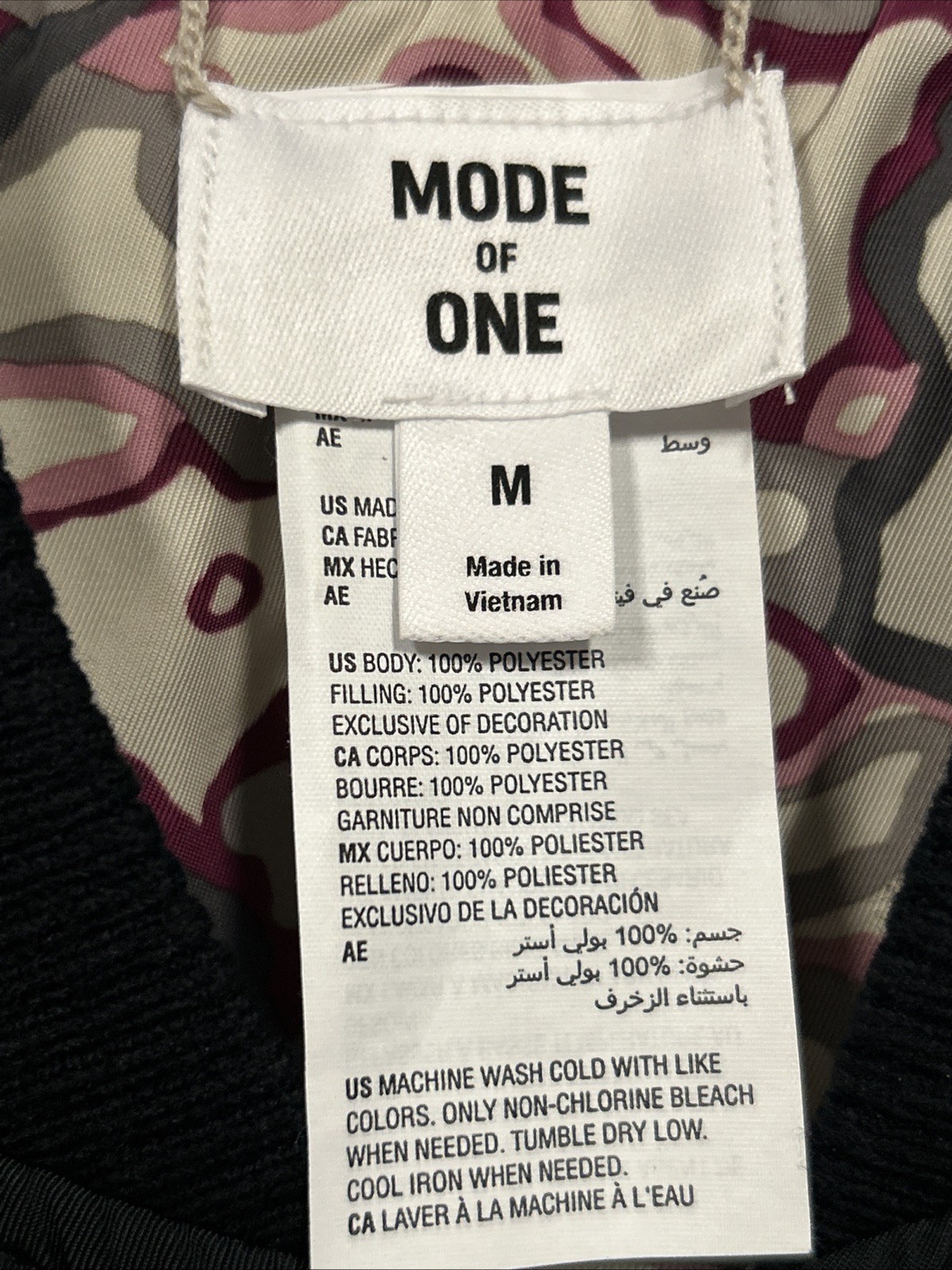 $159.50 Mode of One Men’s Reversible Bomber Jacket | Deep Black | Medium