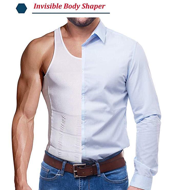 Mens 1/5 Pack Body Shaper Slimming Tummy Vest Thermal Compression Shirt Tank Top