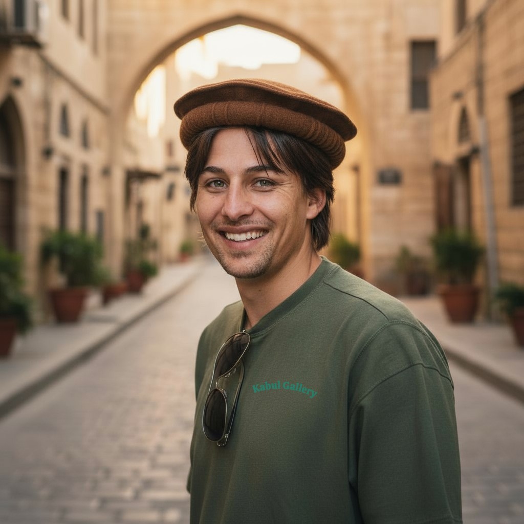 Original headgear Pakol hat Afghanistan Pakistan Afghan hat cap Brown