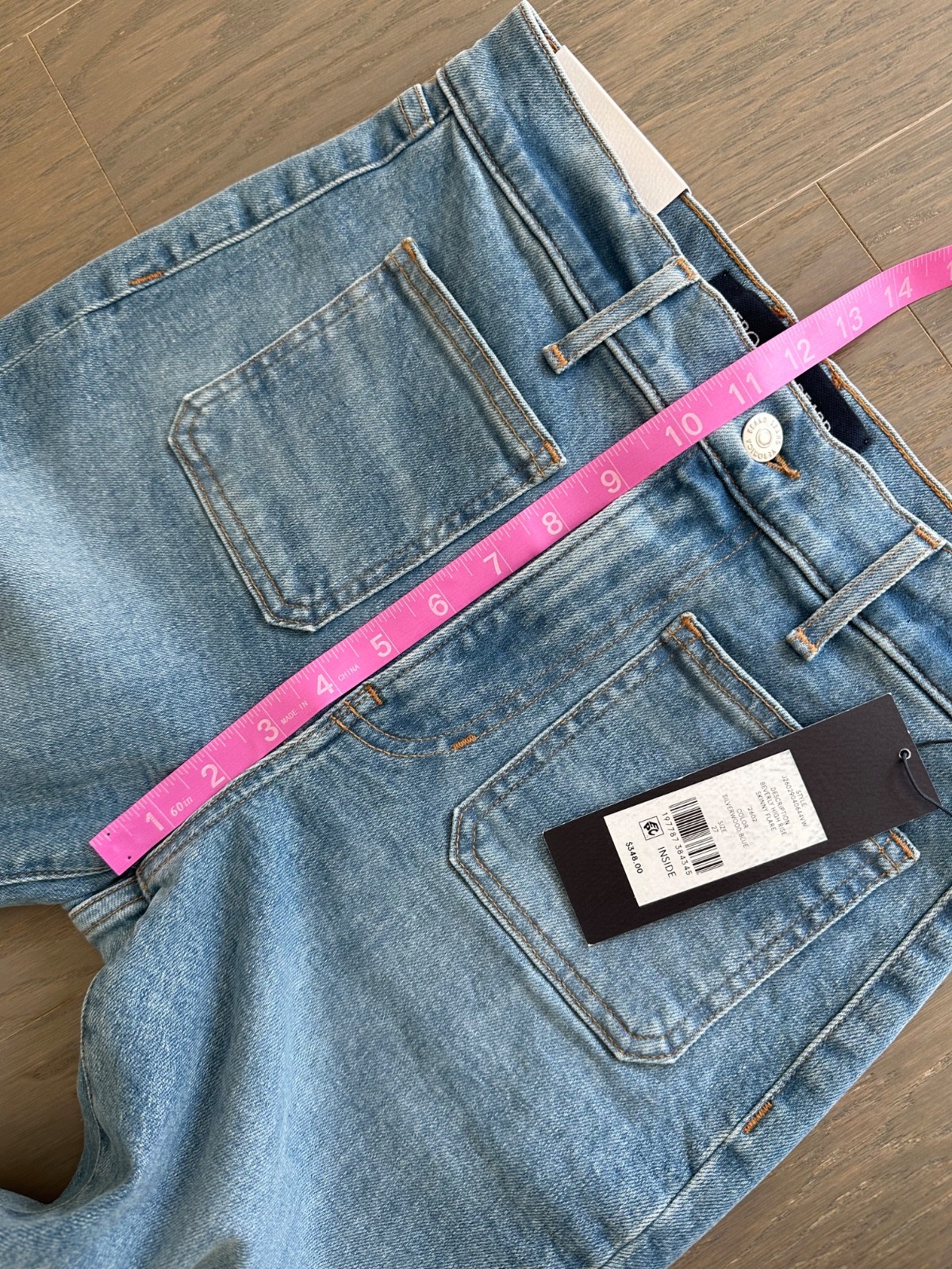 Veronica Beard BEVERLY Patch Pocket Skinny Flare Jeans Silverwood – With tags 27