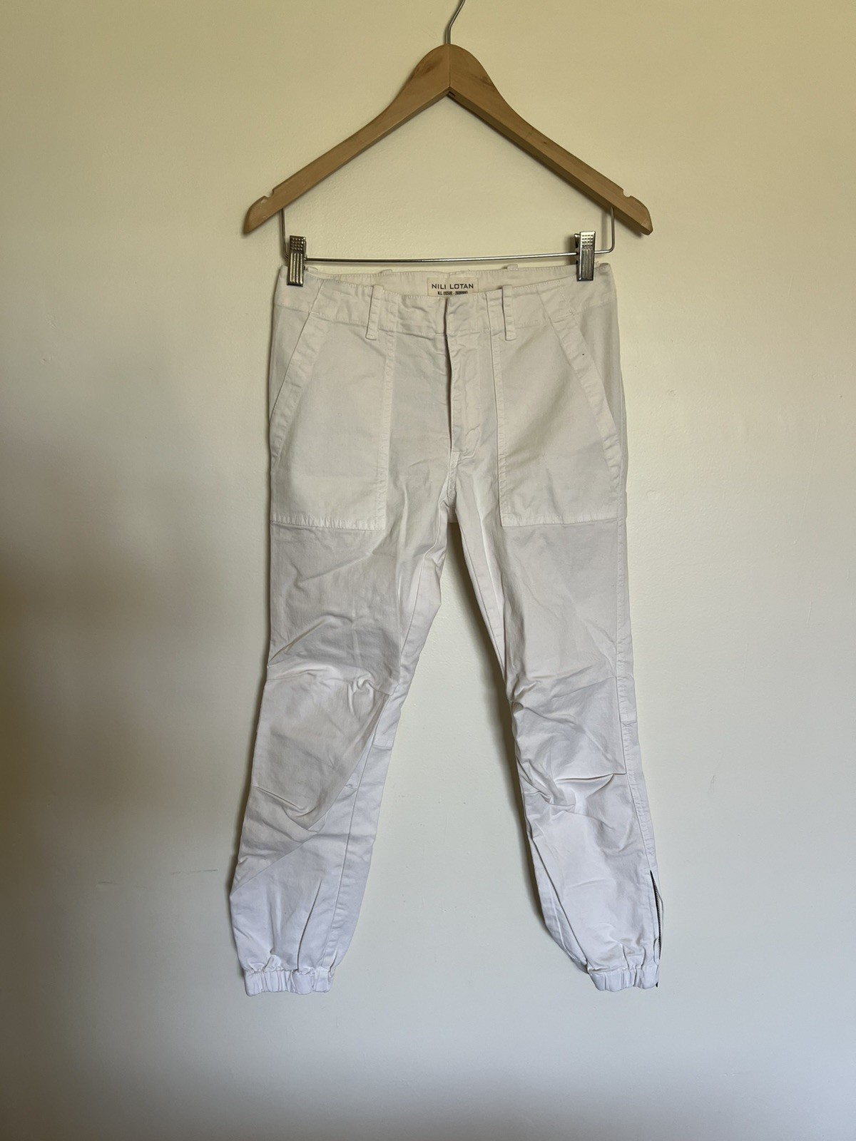 Nili Lotan Cropped Army Pants White Size 00