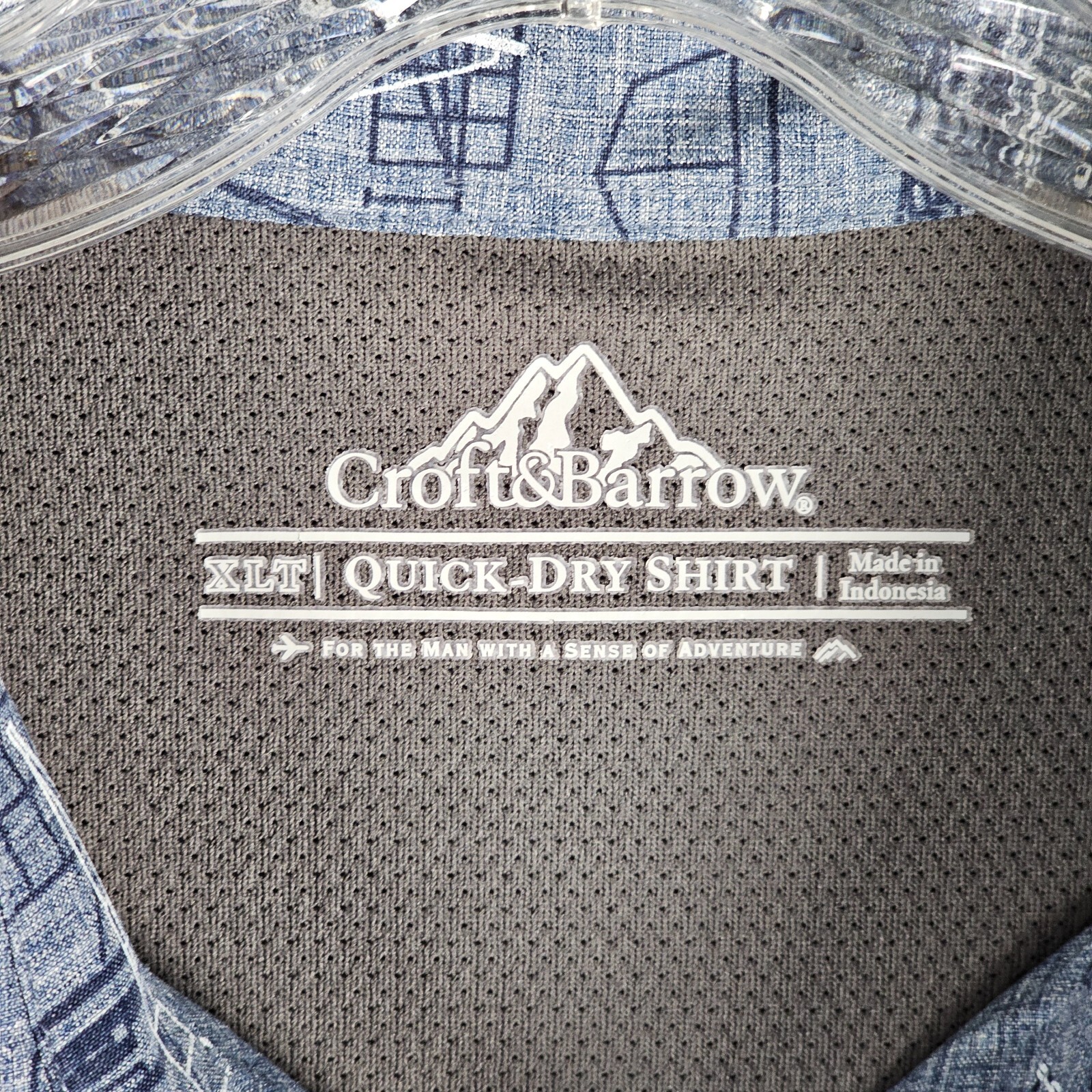 Croft & Barrow Shirt Mens XLT Blue Nautical Sailboat Print Quick Dry Button Down