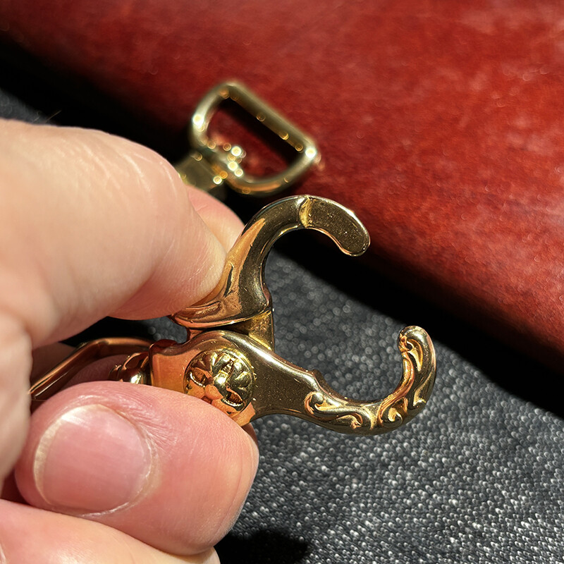 Belt hook, shoulder strap hook, brass hook, belt accessory, universal model