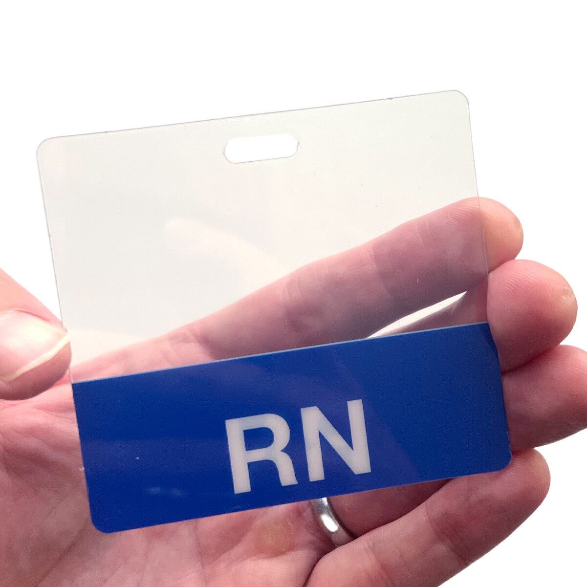 CLEAR RN Badge Buddy – Horizontal – Hospital ID Card Buddies Registered Nurses