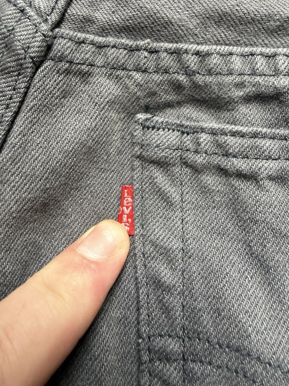 Vintage 80s Levi’s 501 Jeans Fit 32×36 Charcoal Grey Button Fly USA Made
