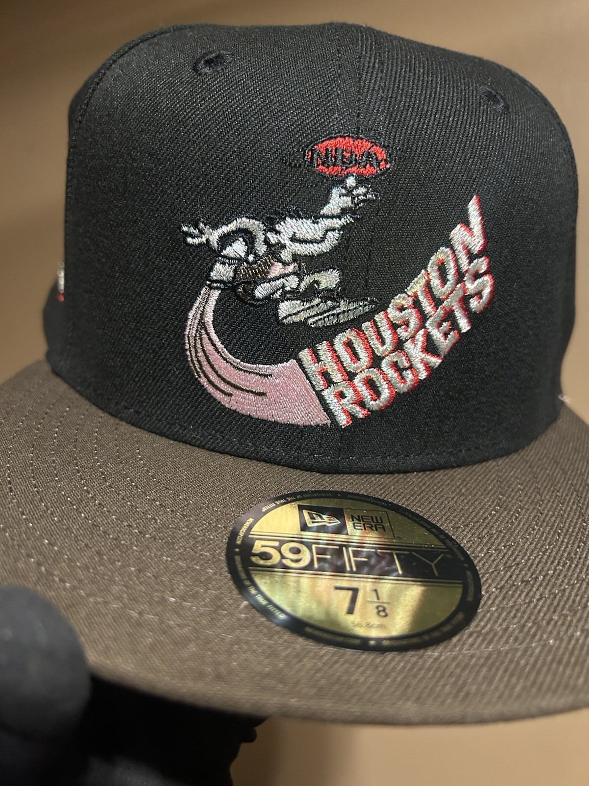 Houston Rockets 🔥 Throwback Mascot New Era *Rare* 59Fifty Sz. 7 1/8