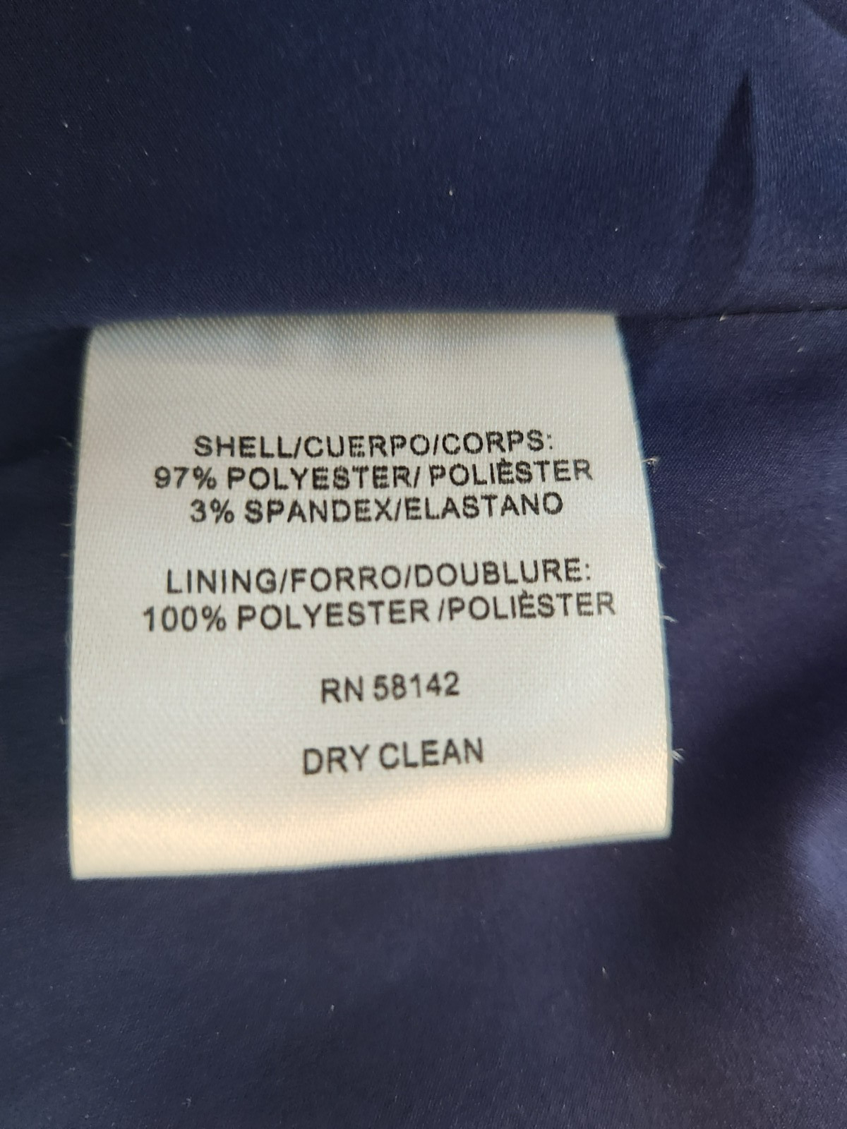 GAL MEETS GLAM Navy Blue Crepe Dress w/ Covered Buttons – Size 18