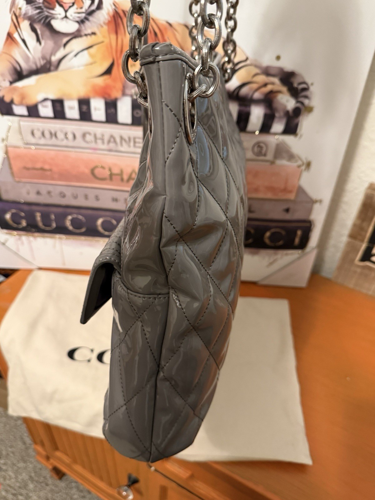 Coach Poppy Liquid Gloss 2 Way Bag with Dustbag